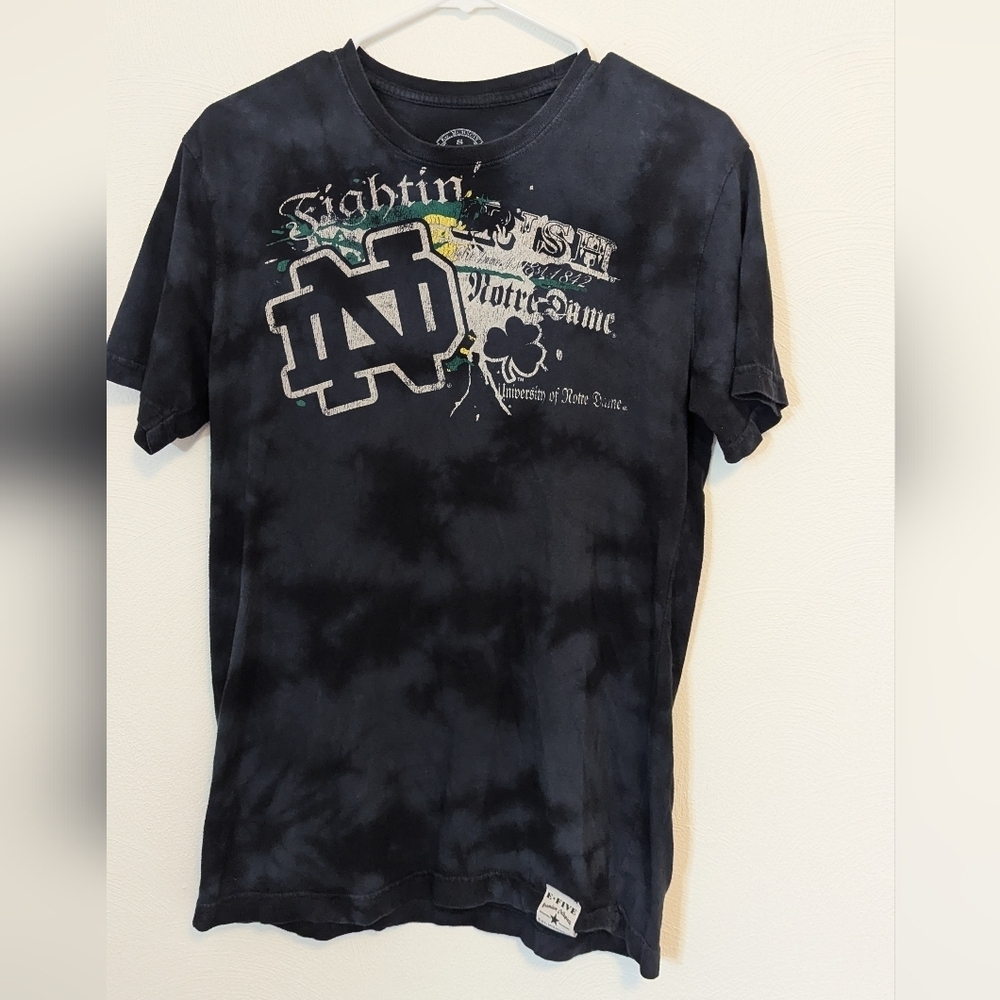 E-Five Notre Dame Fightin' Irish Short Sleeve Navy Blue Ladies' T-Shirt, Small
